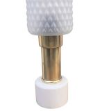 A pair of bedside lamps with a marble base, VEB Narva Leuchtenbau Lengefeld Germany, 1960s.