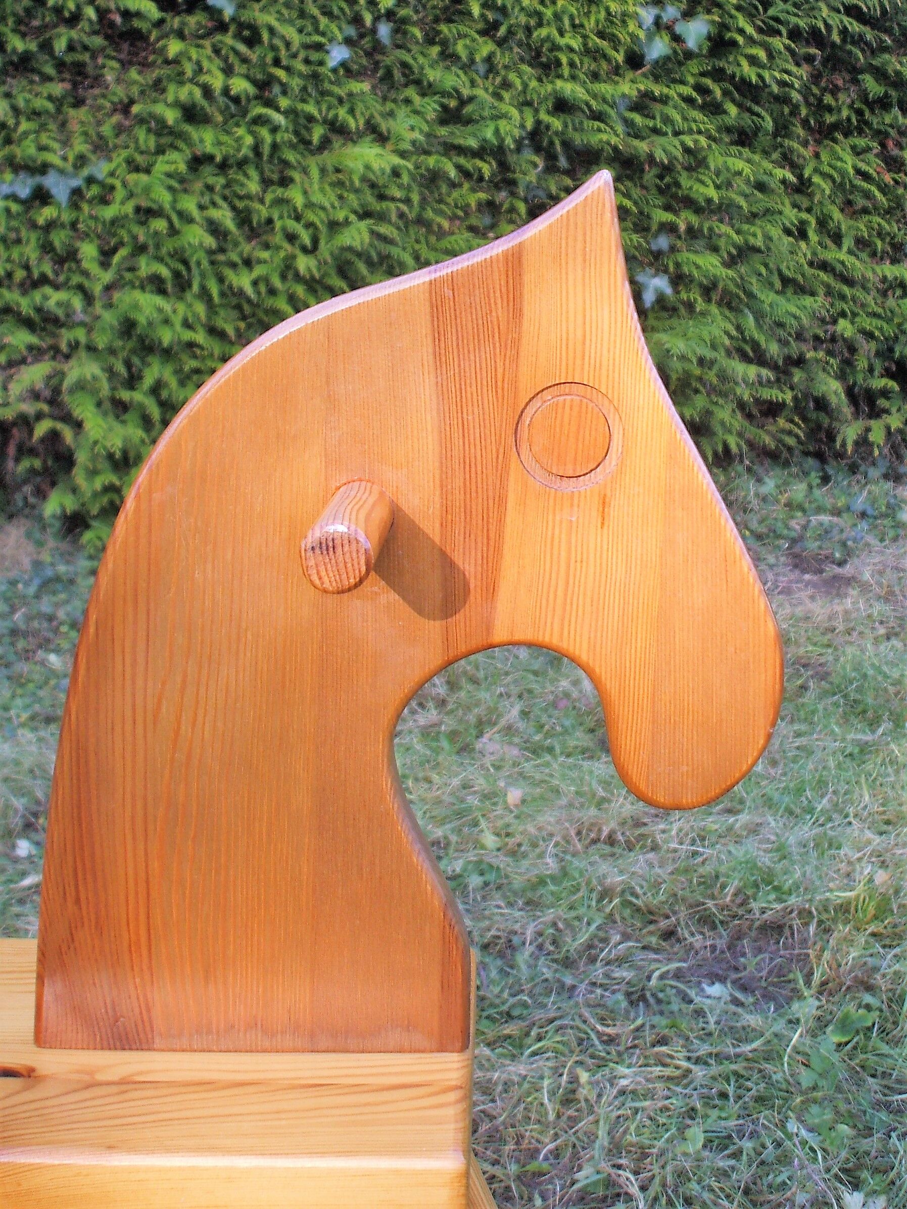 Pine rocking horse