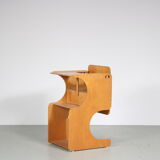 1950s Convertible plywooden children chair / desk from Italy