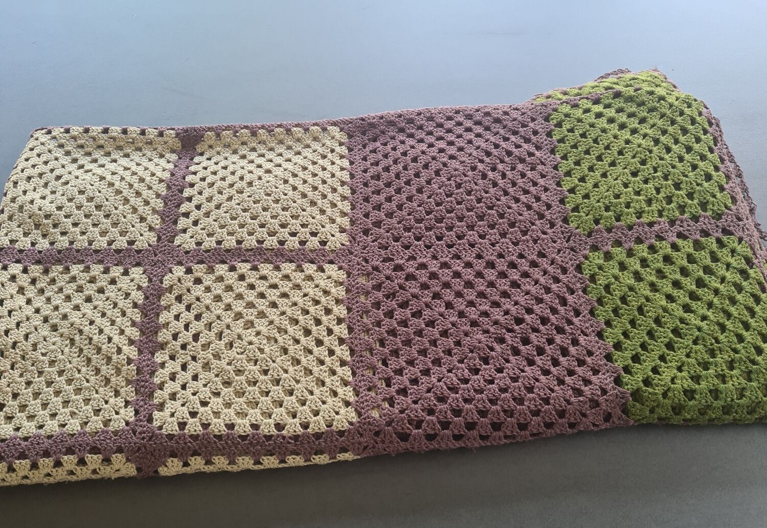 Plaid or vintage wool blanket.