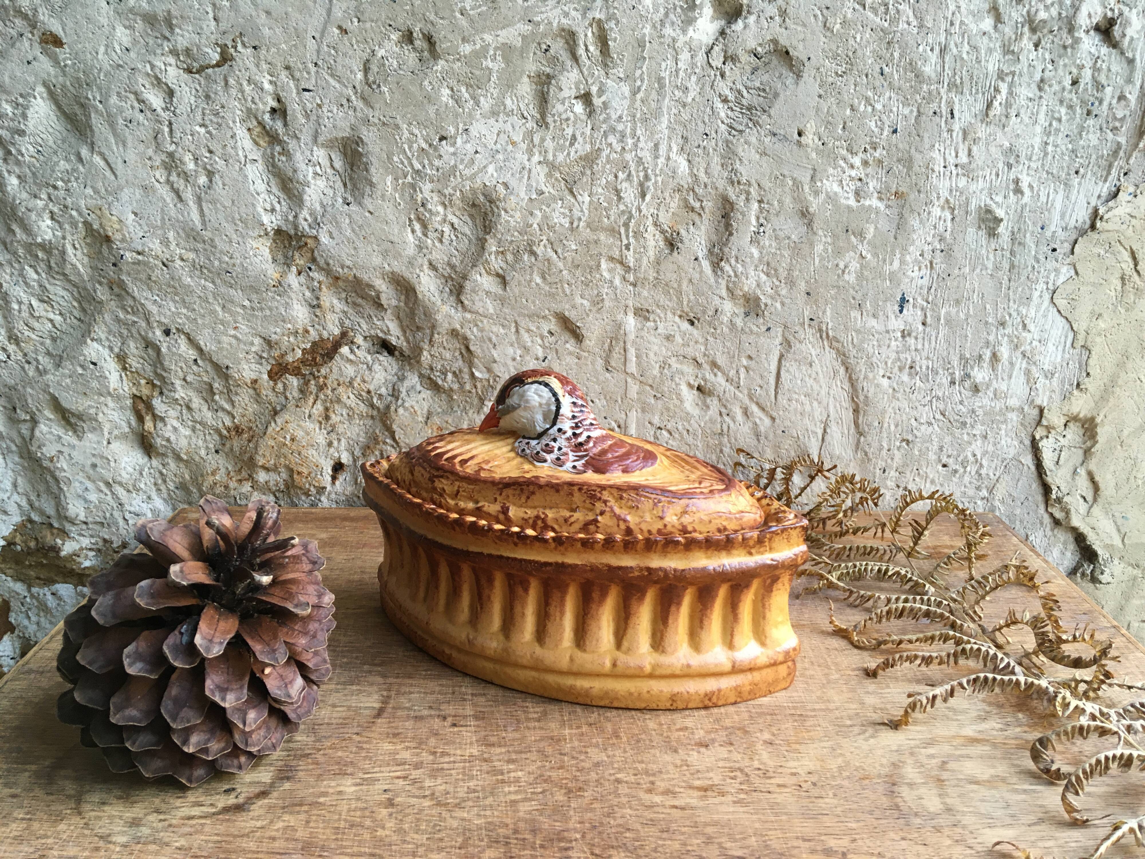 Pilivite porcelain oval pheasant terrine / Pillivuyt