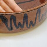Antique glazed earthenware terrine with black spots, 18th century? 18th century?
