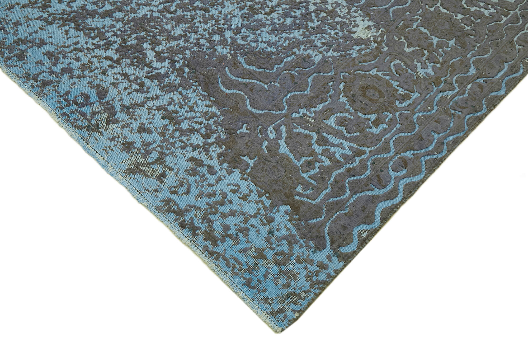 Hand-knotted persian vintage 1970s 292 cm x 396 cm grey wool carpet