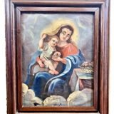 Oil painting on canvas XVIII Virgin and Child