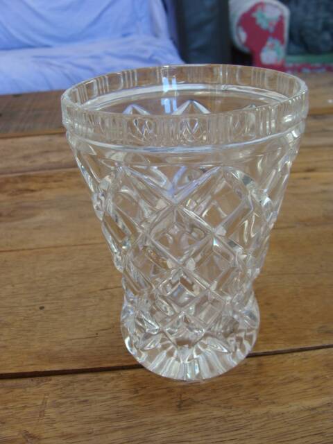 Vase en cristal vintage