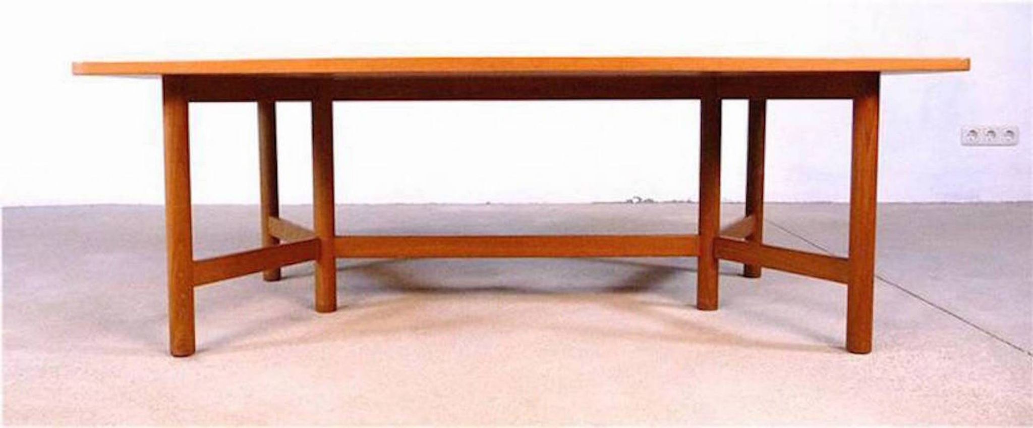 Large Scandinavian modern teak coffee table from Rasmus Solberg, 1960s