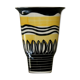 Ceramic vase with black stripes