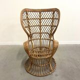Gio Ponti rattan chair, Italy 1960s