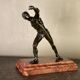 Borghese Gladiator, bronze after the antique on a marble base