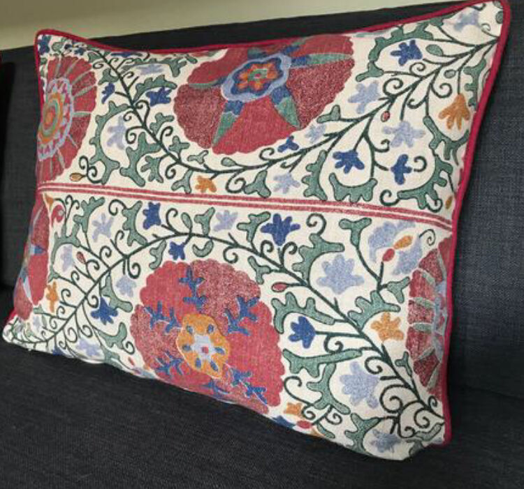 Decorative Pillow Cases Suzani motifs printed