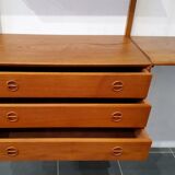 Danish vintage modular wall shelf, 1960