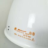Large White Enamel Industrial Factory Lamp from Elektrosvit, 1990s