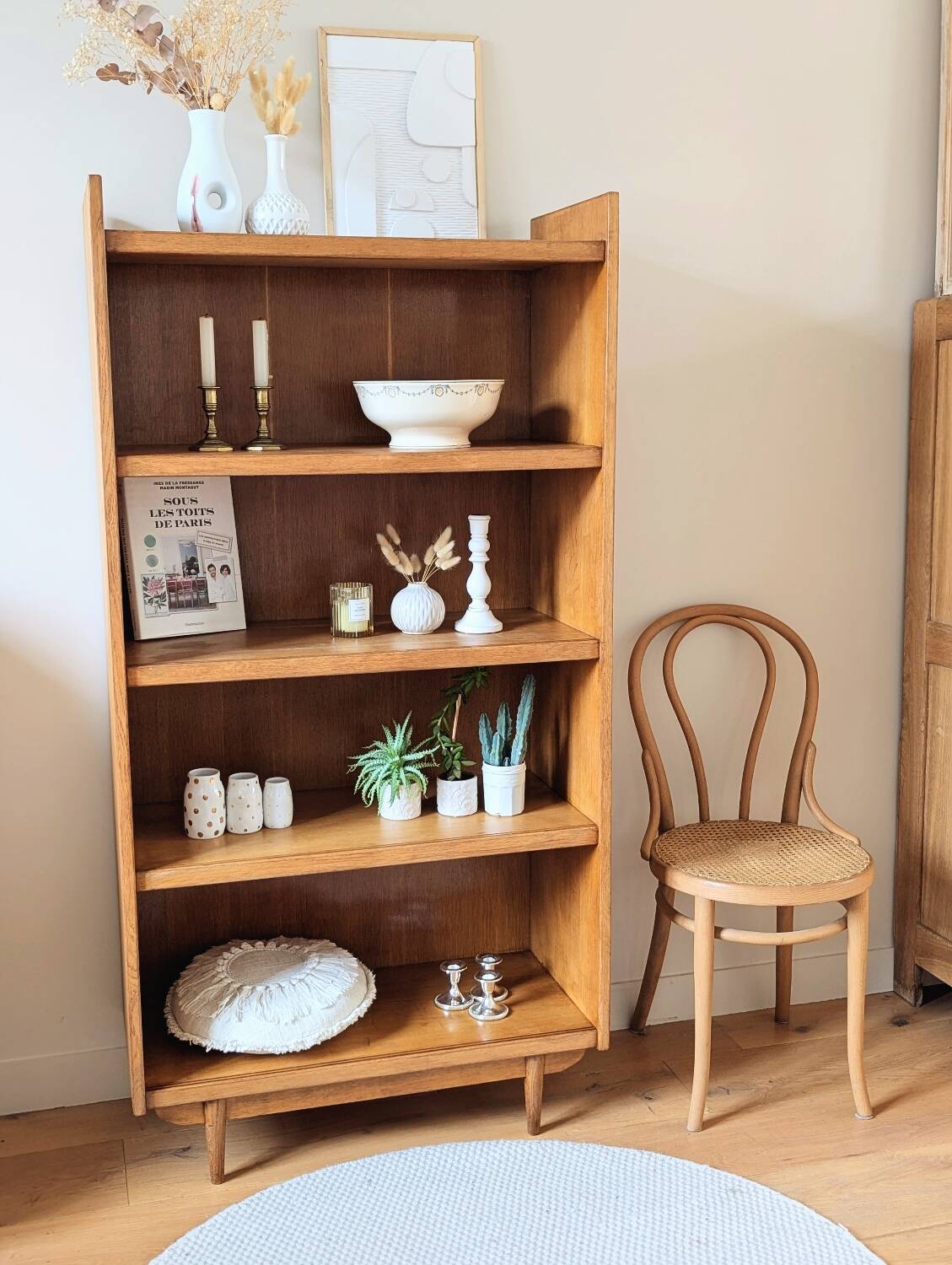 Vintage Danish Scandinavian design bookshelf.