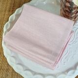 Set of 9 pink cotton napkins