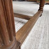Solid walnut farmhouse castle table 1900 XXL