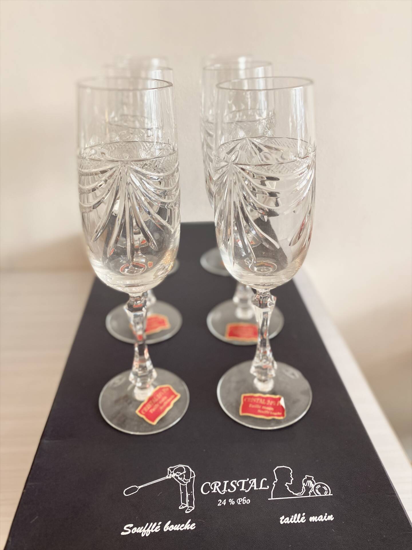 Lot de 6 verres à vin en cristal de Lorraine - modèle Gérard
