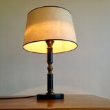 Great lamp to ask  brass, leather and paper 1950