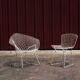 Fauteuil Diamond Chair blanc, Harry Bertoia, 1960