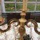 Pair of 3-light bronze candlestick lamps