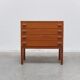 Commode suédoise en teck avec poignées en métal, années 1970