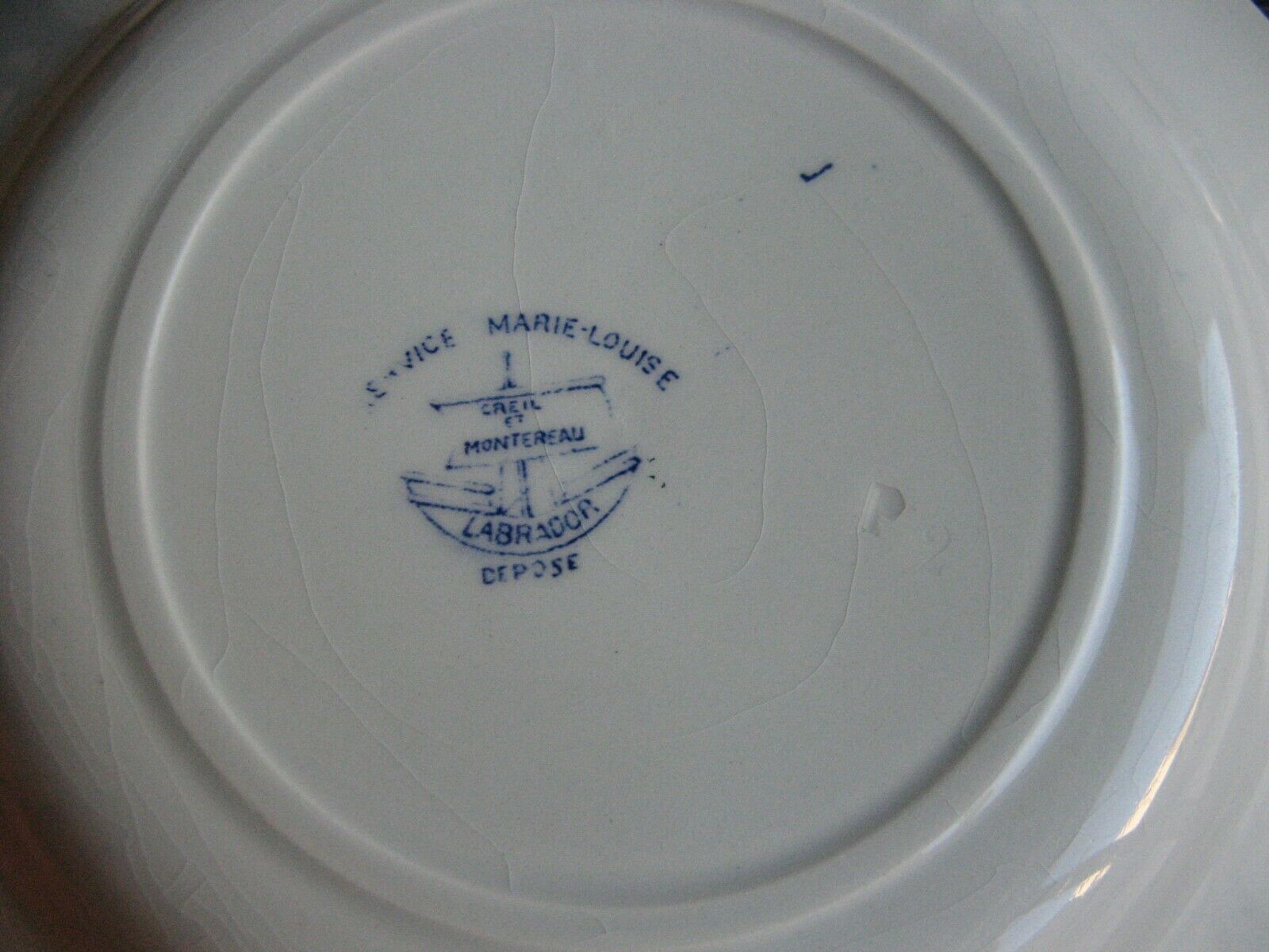 Lot of 6 hollow plates earthenware Creil Montereau décor Marie Louise