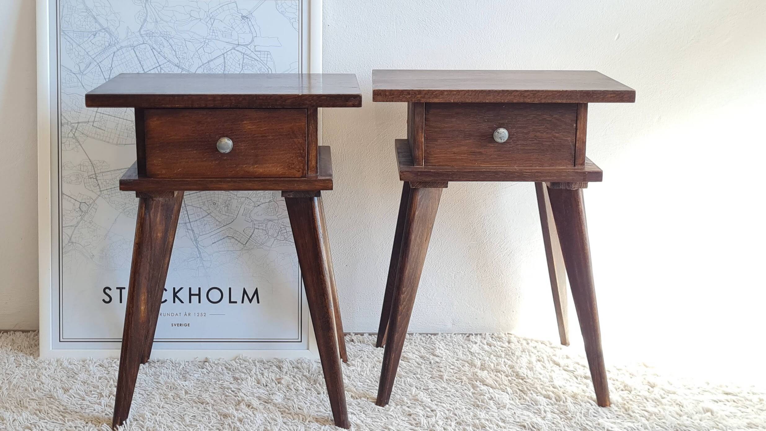 Paire de chevets scandinave années 60