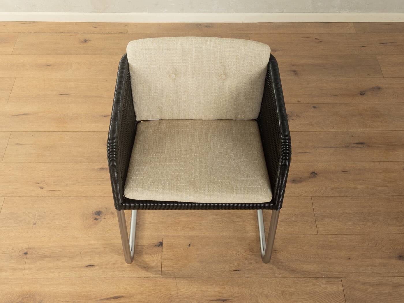 D44 cantilever chair by Tecta, 1980s, black mesh, chrome frame