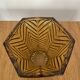Amber moulded glass vase in Art Deco style