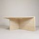 Mid-Century travertine coffee table with a triangular top, 1970s.