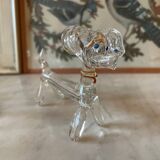 Blown glass dog knife holder
