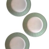 Villeroy & Boch set of 3 dinner plates – almond green & white