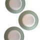 Lot de 3 assiettes plates Villeroy & Boch – vert amande & blanc