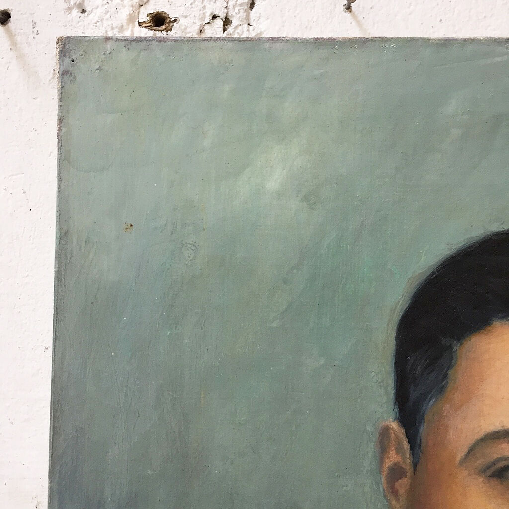 Old oil painting portrait 38 x 46 cm
