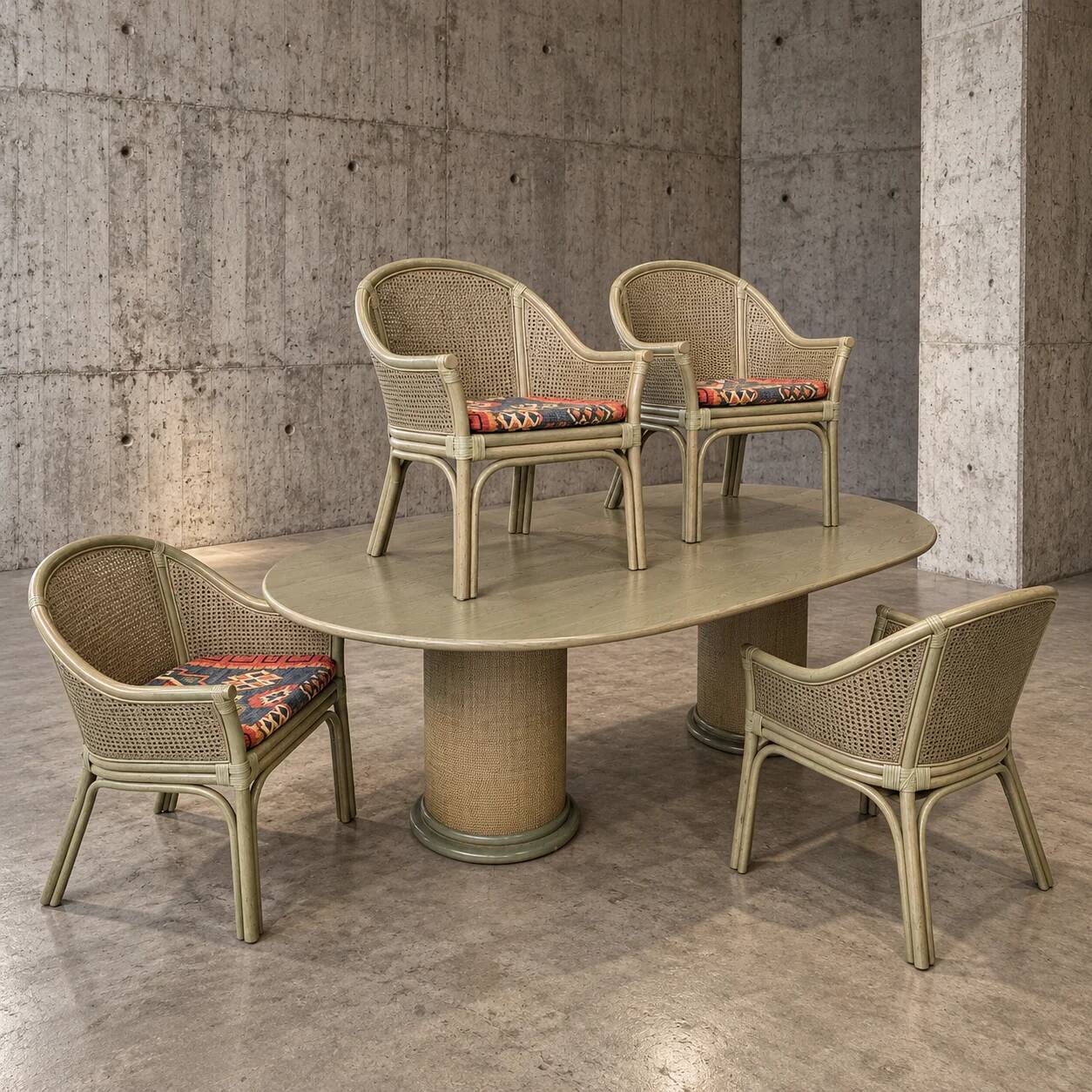 Rohé Noordwolde dining set / table / 4 x matching chairs / 1980s / very good condition