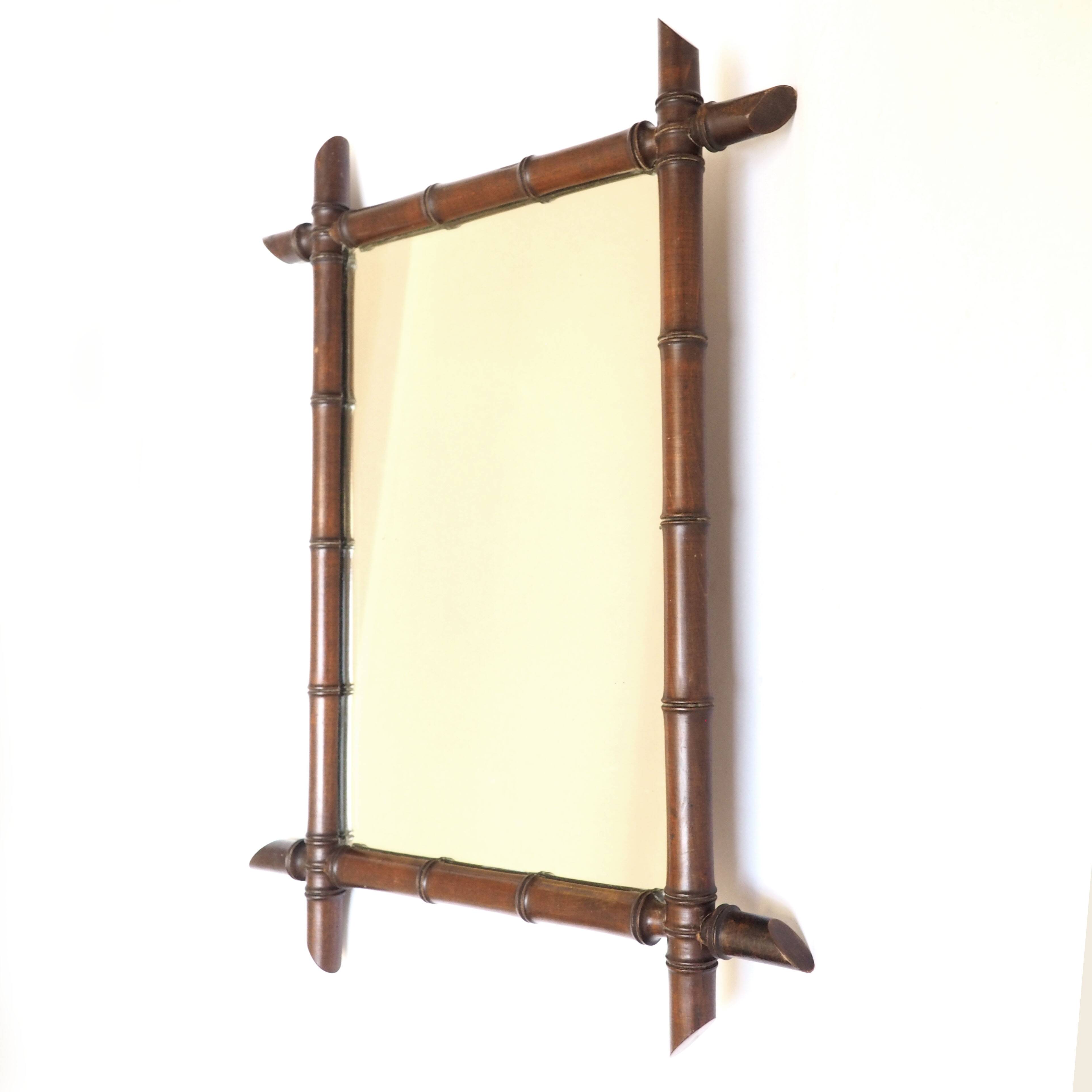 Large bamboo mirror 1900