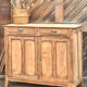 Old Parisian buffet in raw solid wood - 2 drawers