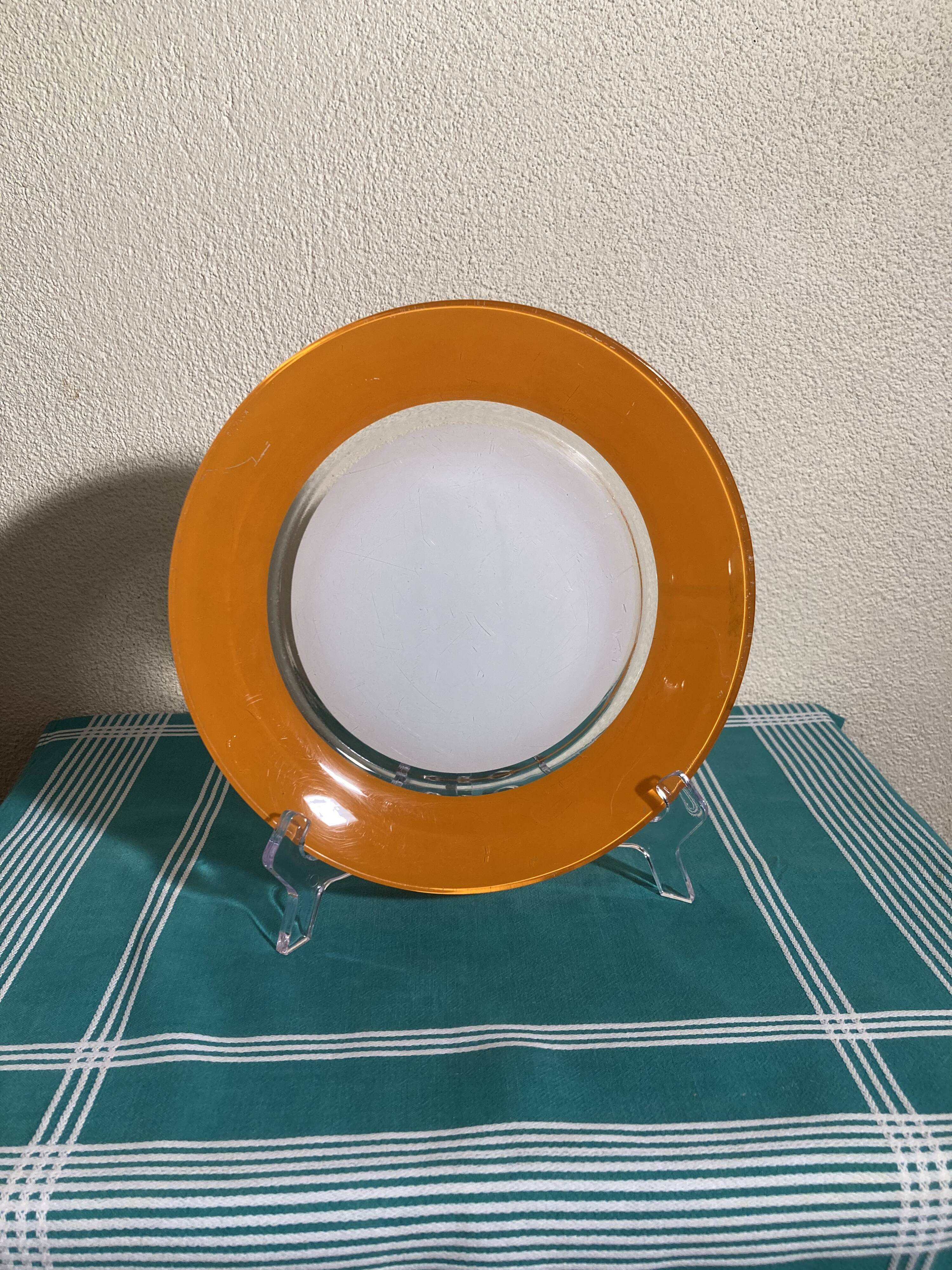 Lot de 6 assiettes plates de couleurs assorties vintage duralex années 60/70