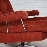 1970s, Swedish swivel armchair by Ulferts Sweden, furniture velour.