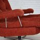 Fauteuil pivotant suédois des années 1970 par Ulferts Sweden, velours de mobilier.