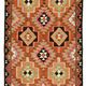 Turkish Handwoven Vintage Herki Kilim 86 cm x 303 cm