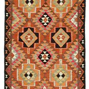 Turkish Handwoven Vintage Herki Kilim 86 cm x 303 cm