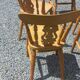 Set of 4 chairs and 1 armchair in mountain style.