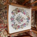 Suite of 8 English-style chairs with points