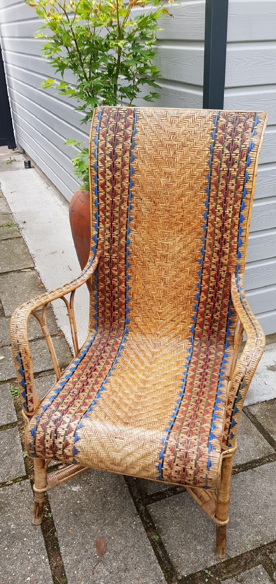Fauteuil rotin Perret et Vibert