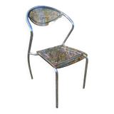 Vintage designer chair in plexiglass and chrome 1980
