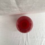 Red glass vase dimension: height -33cm- width -12cm-