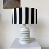 White lacquered metal table lamp from the 60s