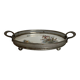 Small top in silver metal and earthenware