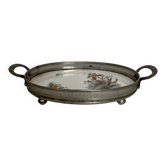 Small top in silver metal and earthenware