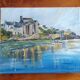 Oil on canvas marine painting Le conquet Breton